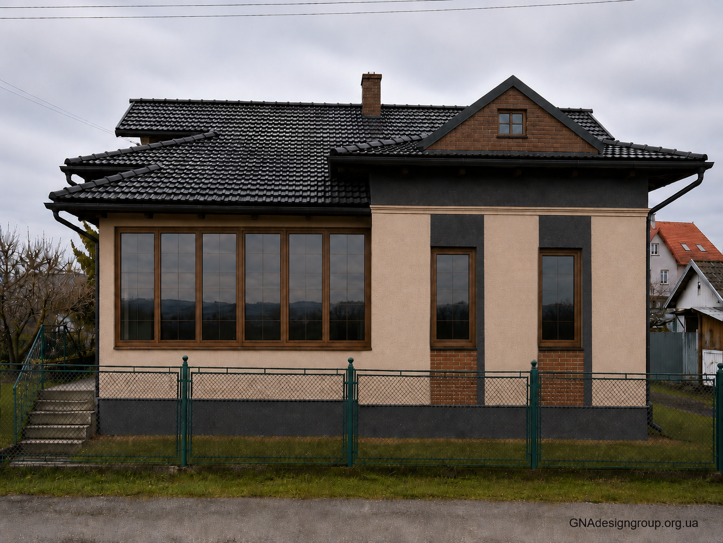 Розробка дизайну фасаду будинку та фотореалістична візуалізація
