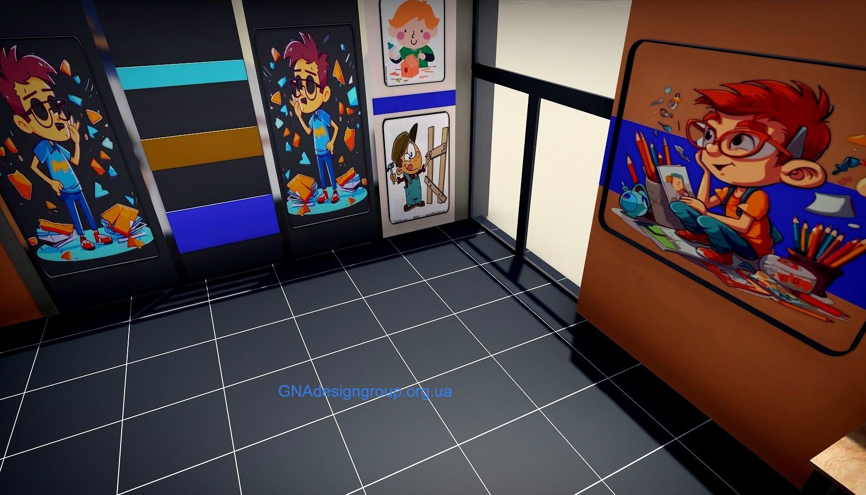 classroom of hand made interior design