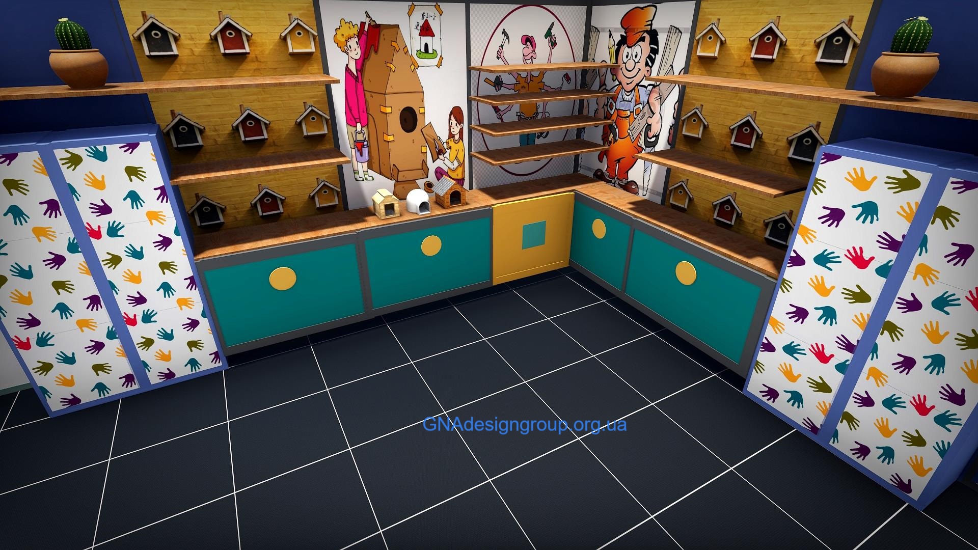 hand made classroom interior design