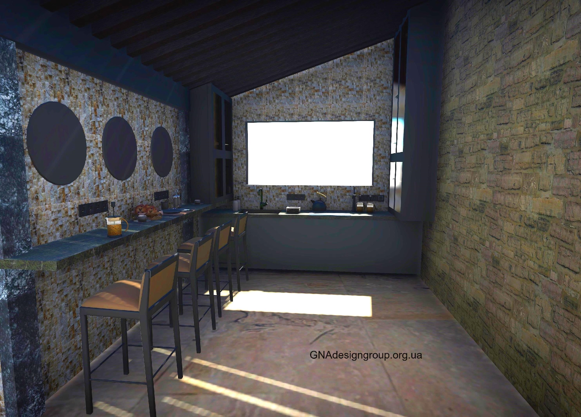 kitchen black outside