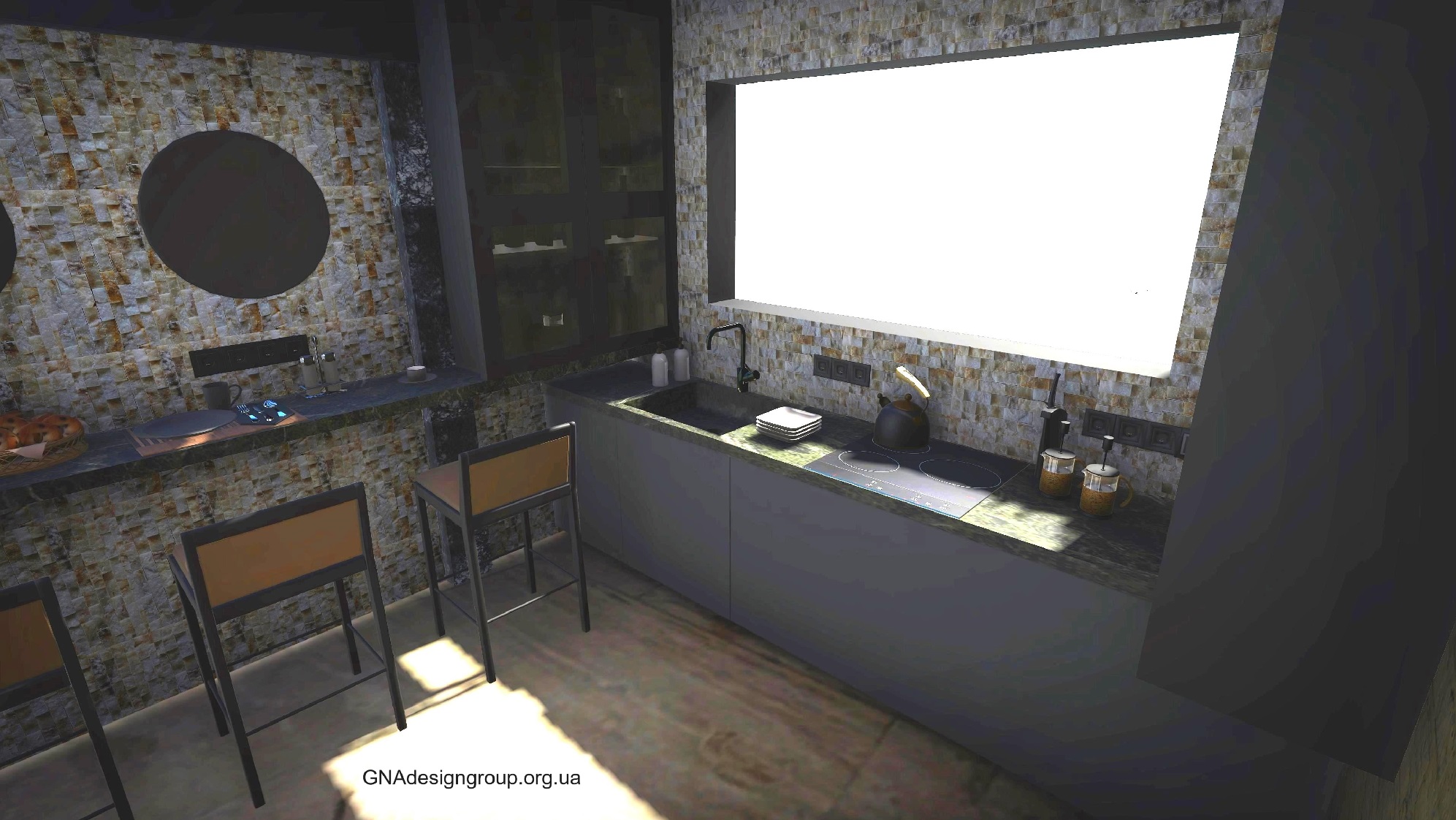 outside kitchen black colors