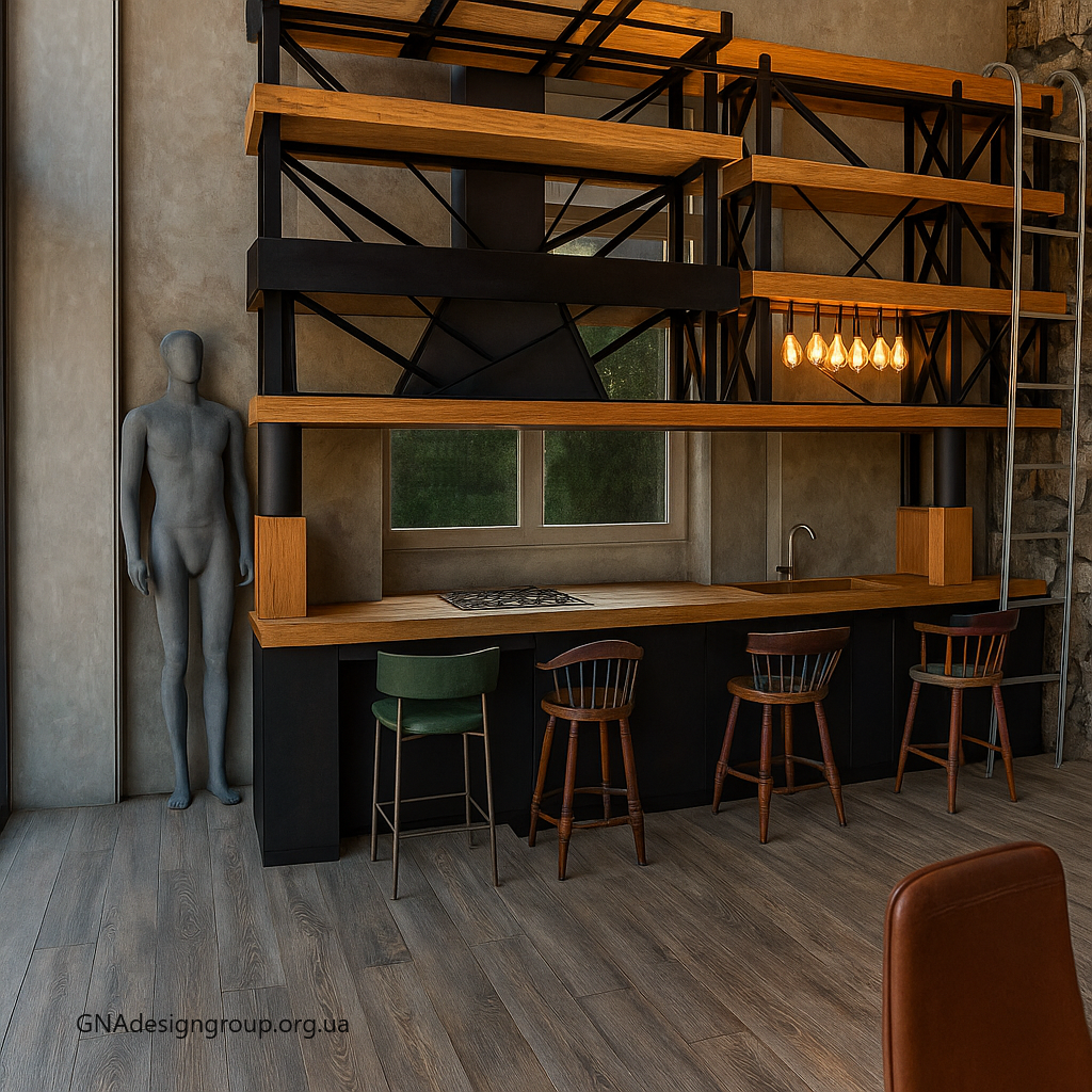 Loft in the living room of the House