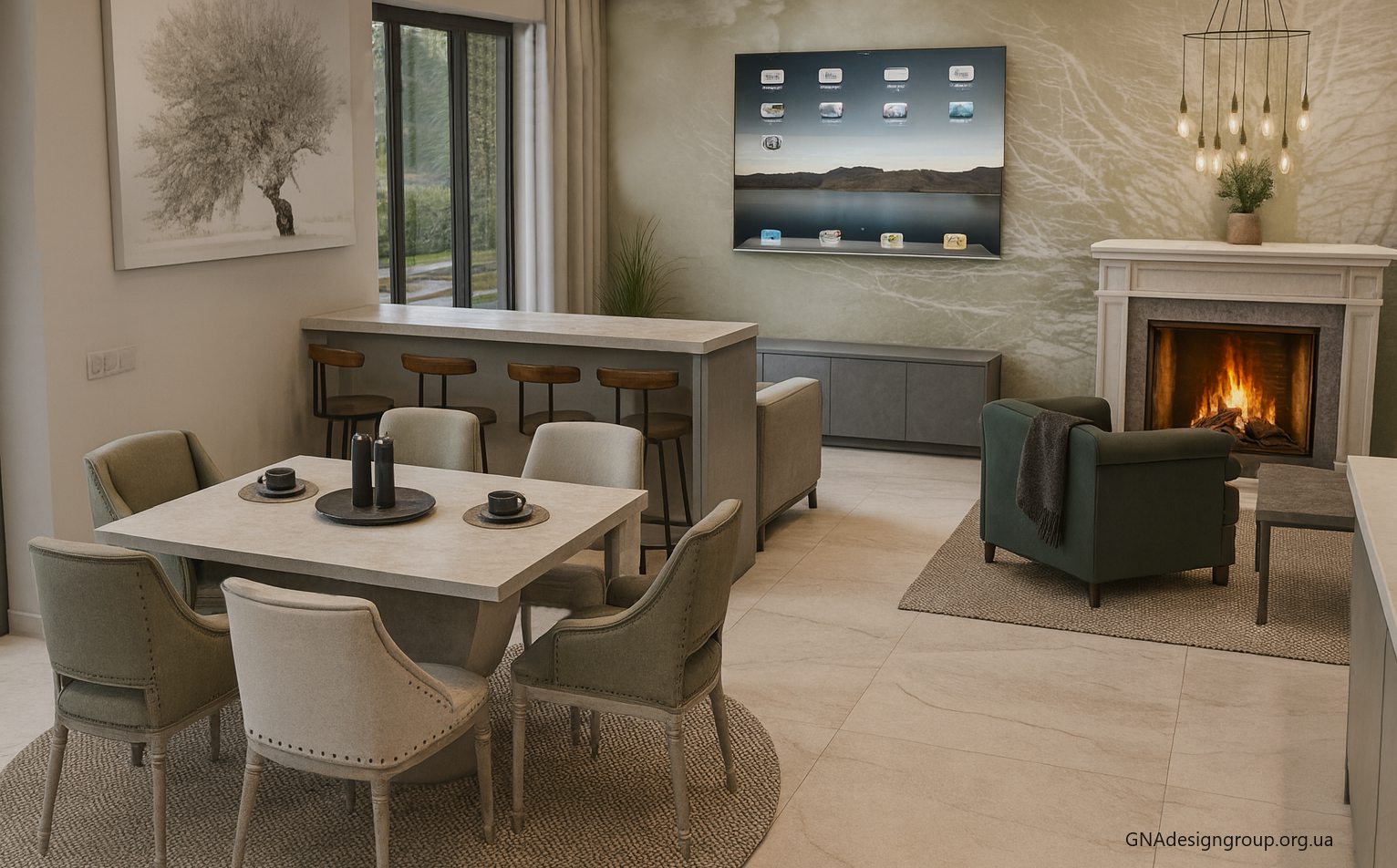 Minimalism in the house. 3D planning and visualization