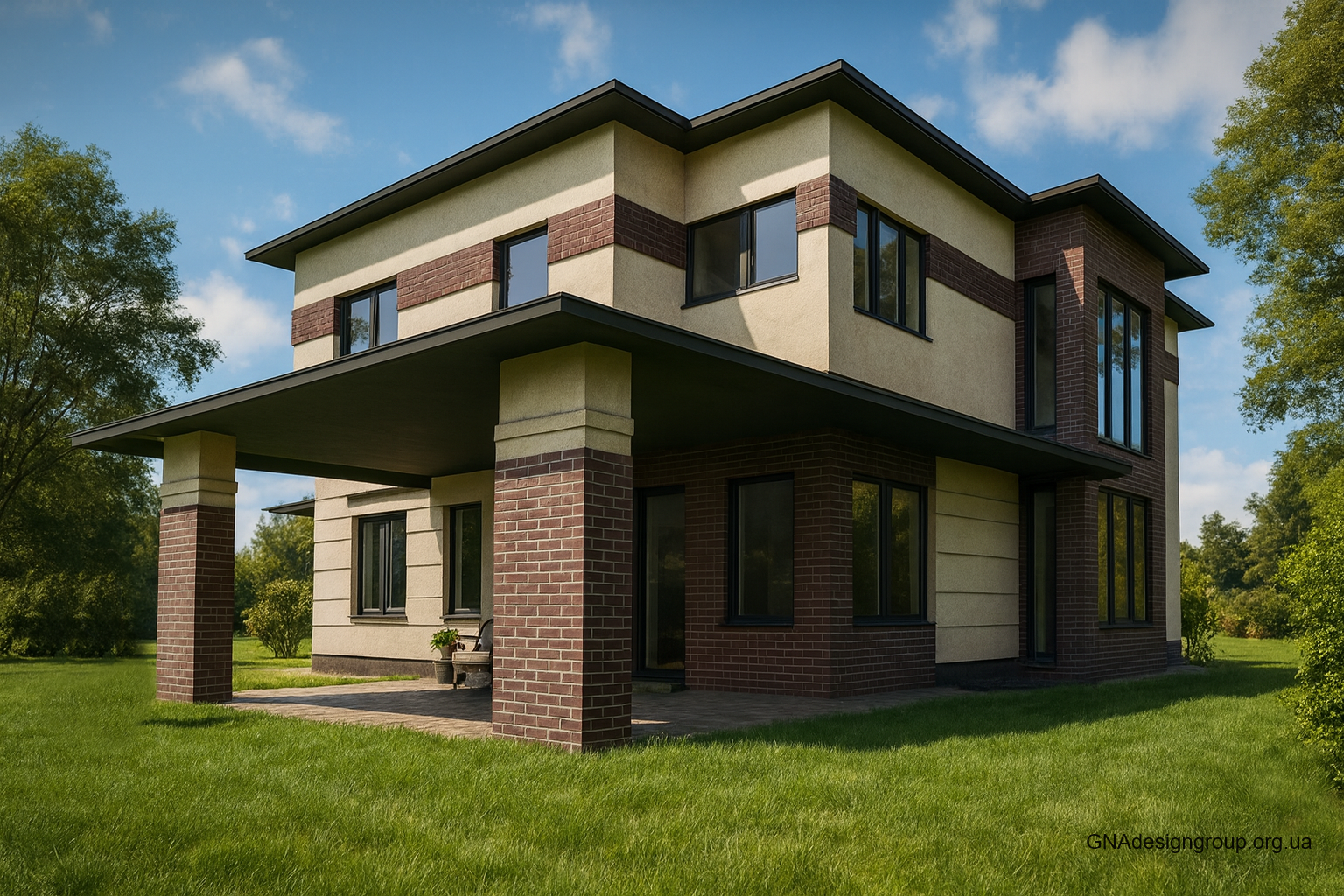 Facade - clinker and decor