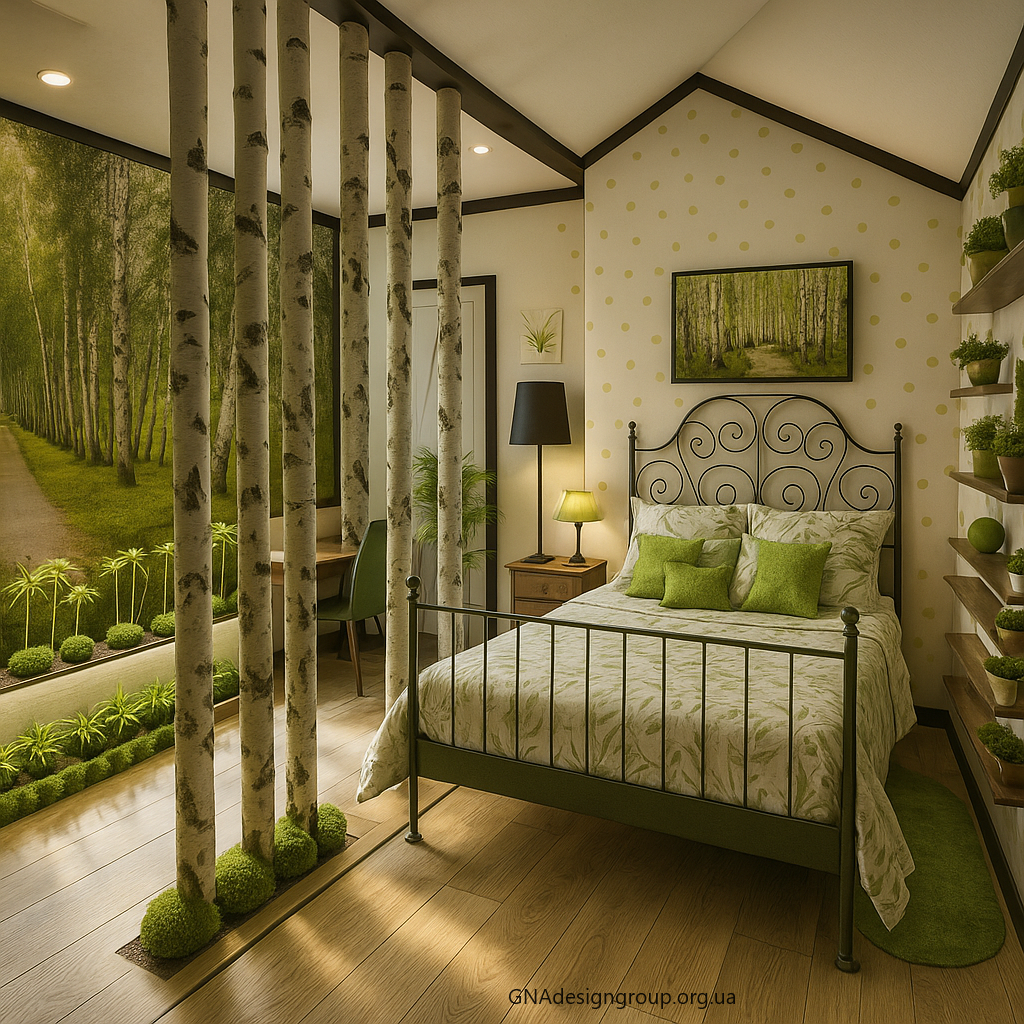 Birch grove in interior design