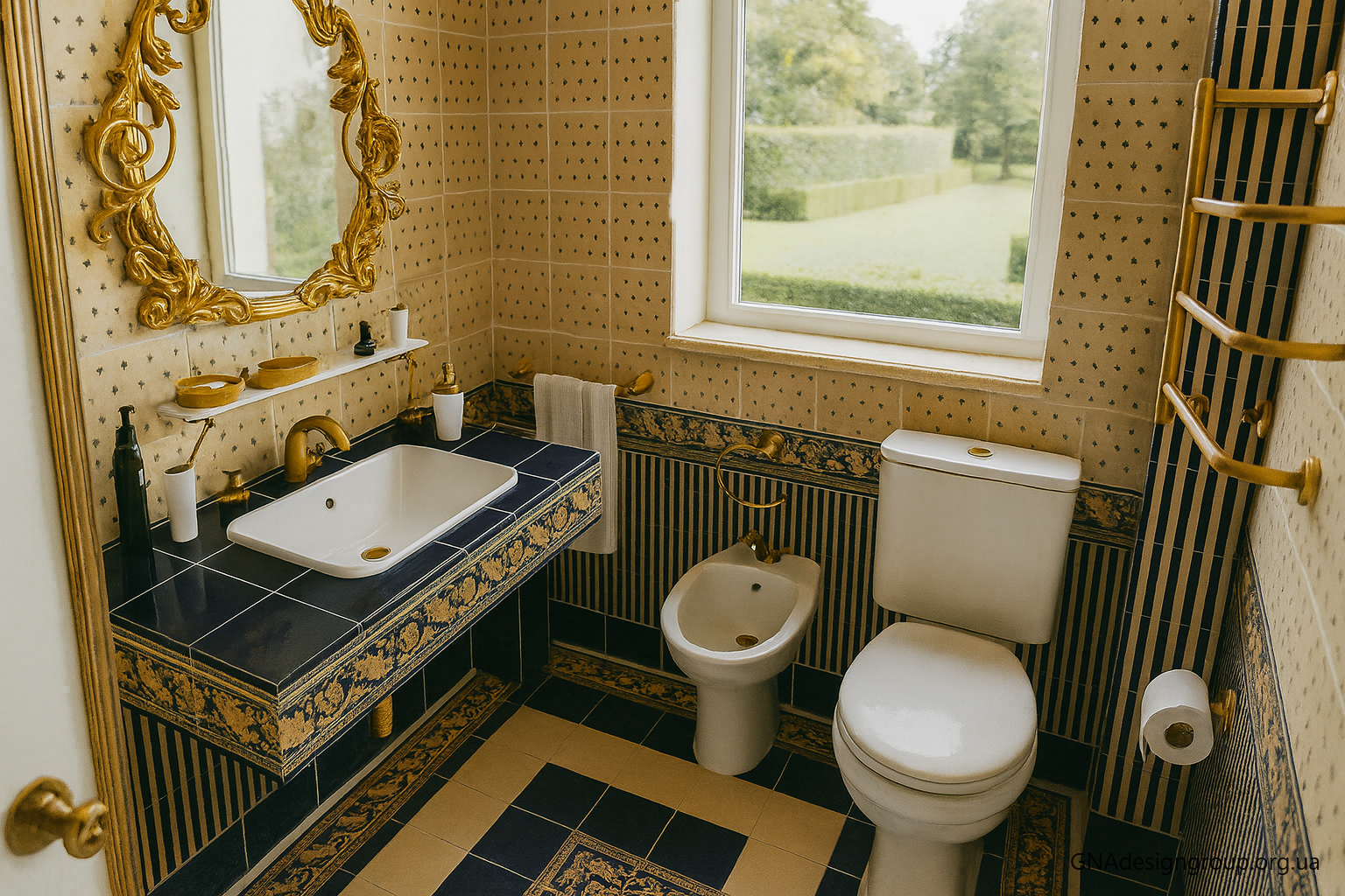 Shower, bathroom in classic style